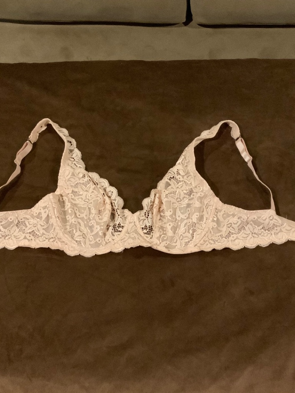 Hanro Nude 36 D Bra Luxury Moments Lace Underwire Intimate